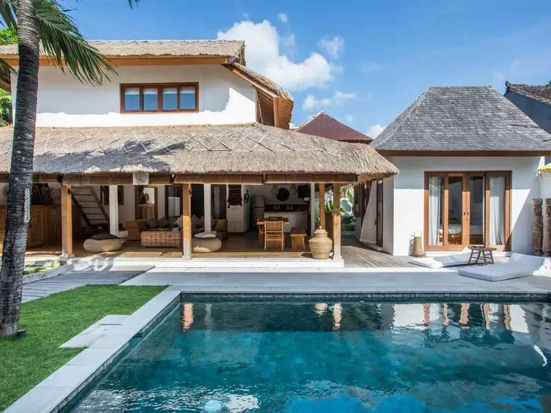 Balinese villa architecture and garden