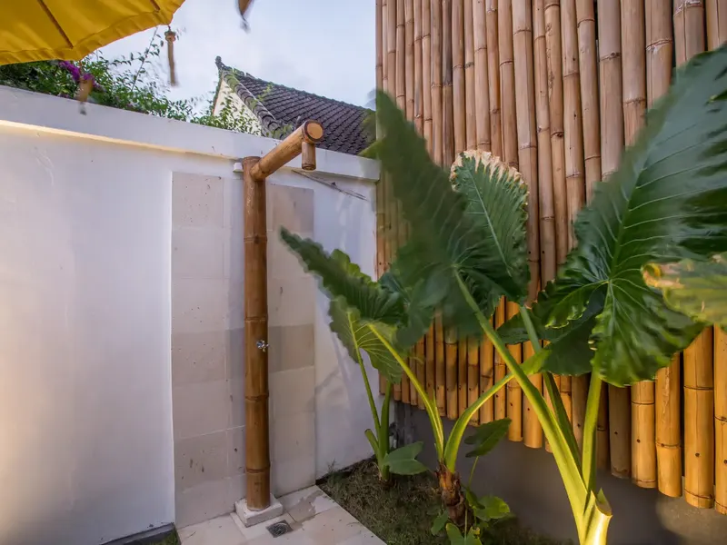 Bamboo and timber screen in Bali