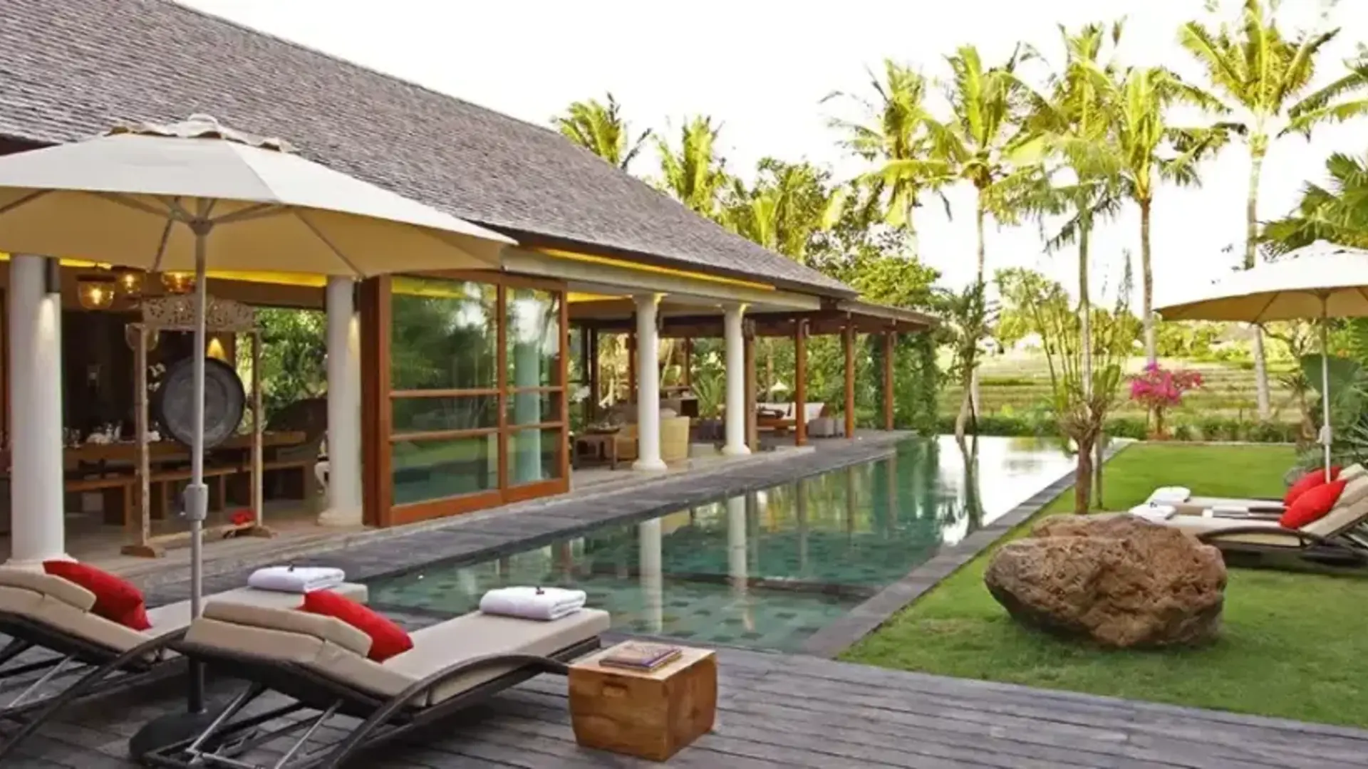Pavilion beside a pool in Bali
