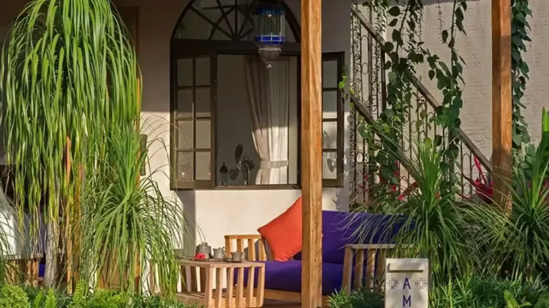 Timber shutters and greenery in Bali